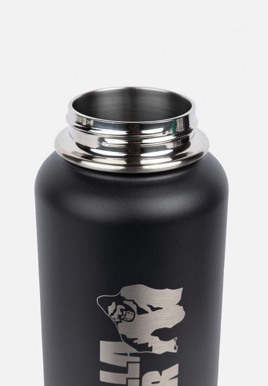 Bouteille d'Eau Isolée en Acier Inoxydable 1000ML - Noir-3