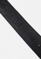 4 Inch Carbon Leather Lever Belt Black