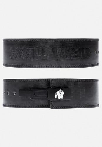 Gorilla Wear 4 Inch Carbon Leather Lever Belt - Black