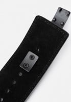 4 Inch Carbon Leather Lever Belt Black