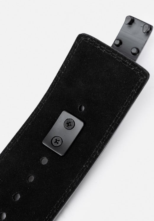 4 Inch Carbon Leather Lever Belt Black