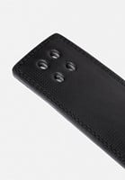 4 Inch Carbon Leather Lever Belt Black