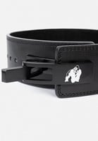4 Inch Carbon Leather Lever Belt Black