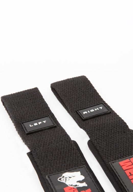 Padded Silicone Lifting Straps - Black-3