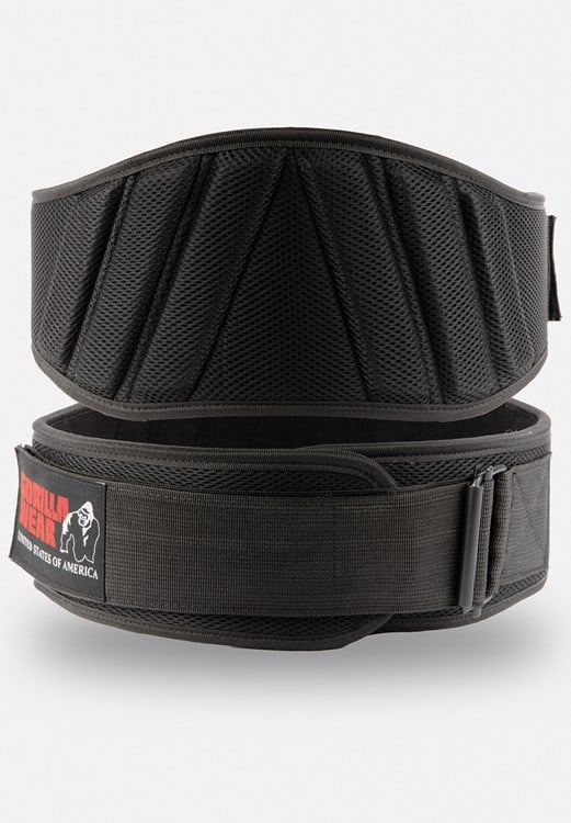 Gorilla Wear 6 inch Padded Mesh Lifting Belt - Black - S