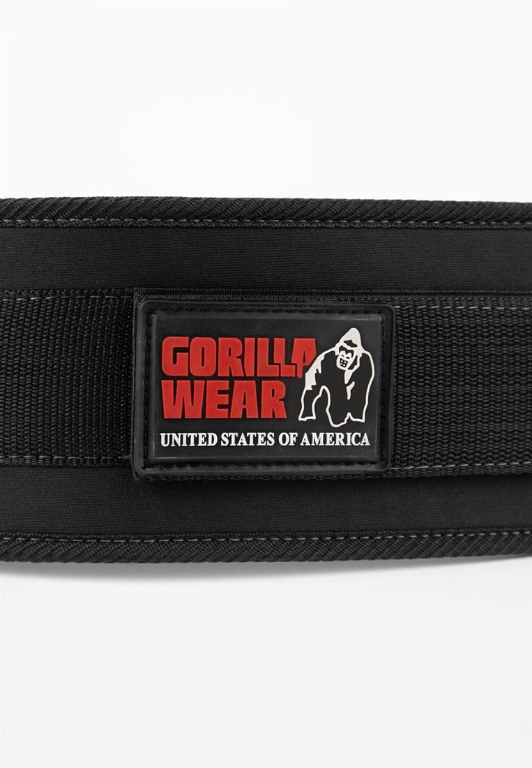 Gorilla Wear 4 Inch Nylon Lifting Belt - Black/Gold –