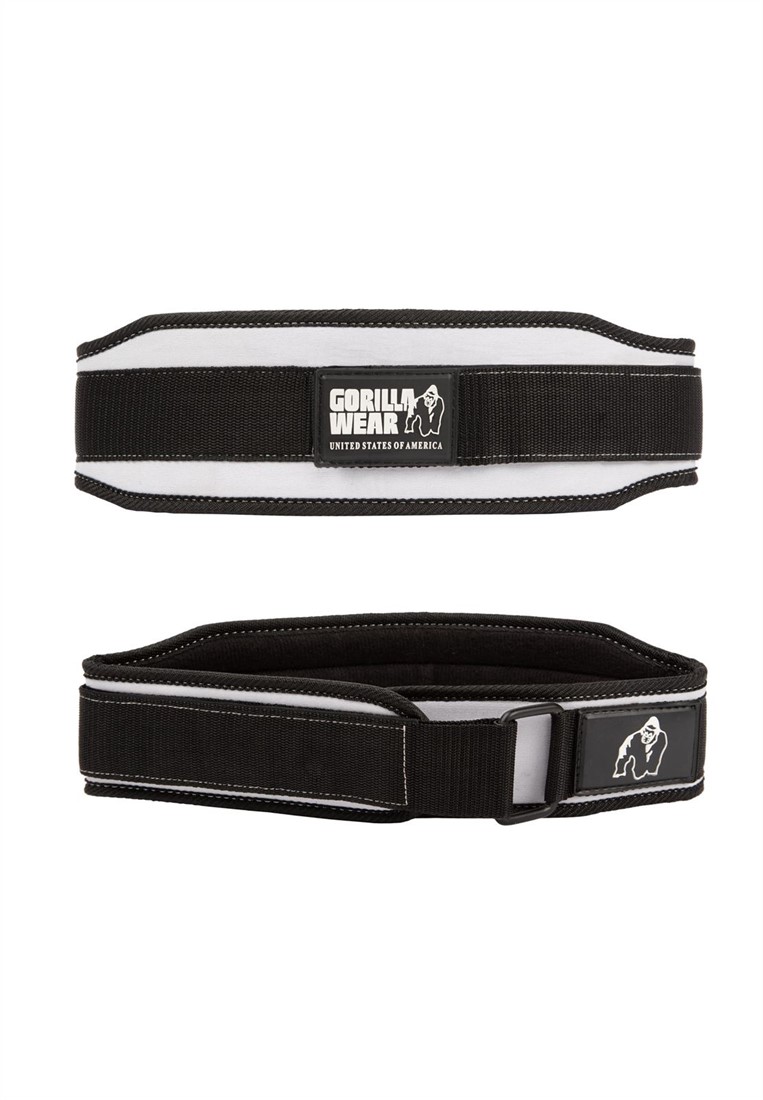 Gorilla Wear 4 Inch Women's Lifting Belt - Black/White Gorilla Wear