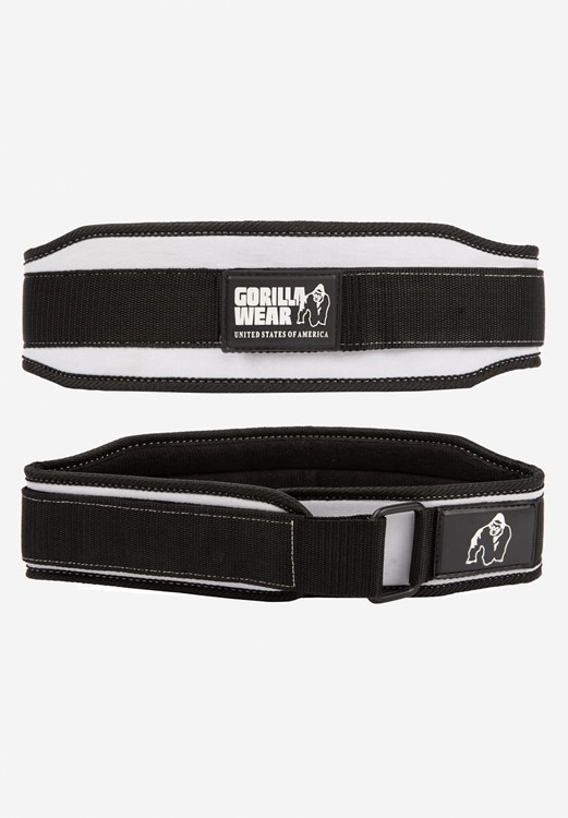 Ceinture de Levee Femme de 4 Pouces Gorilla Wear - Noir/Blanc - S