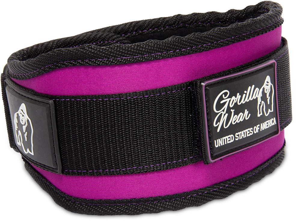Gorilla Wear 4 Inch Women's Lifting Belt - Black/Purple Gorilla Wear