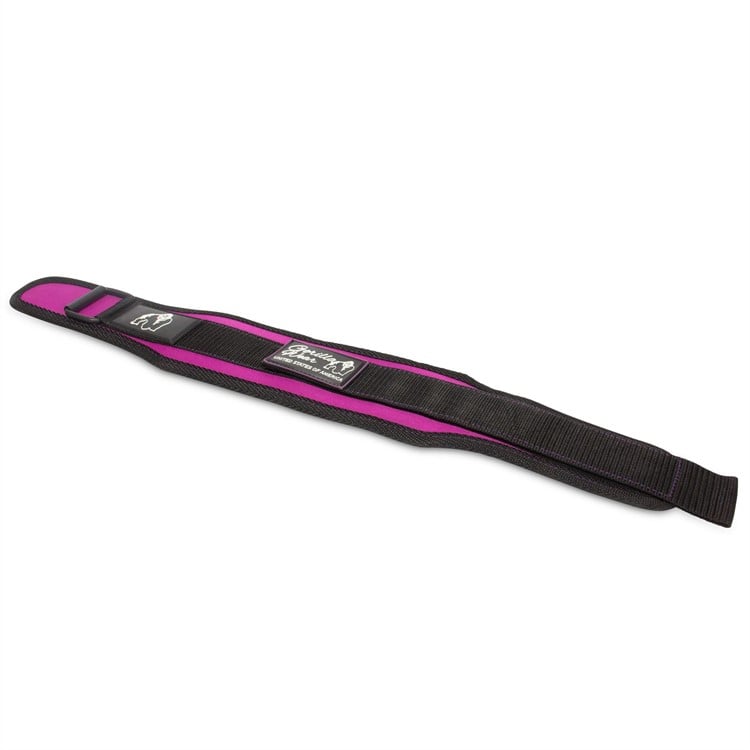 women's lifting belt - zwart/paars detail