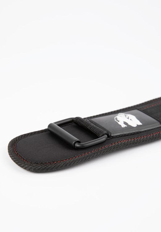 Women's Lifting Belt Black/Red Stitched