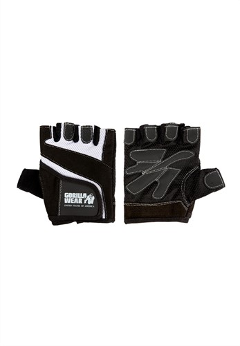 Women s Fitness Gloves Black White L Gorilla Wear