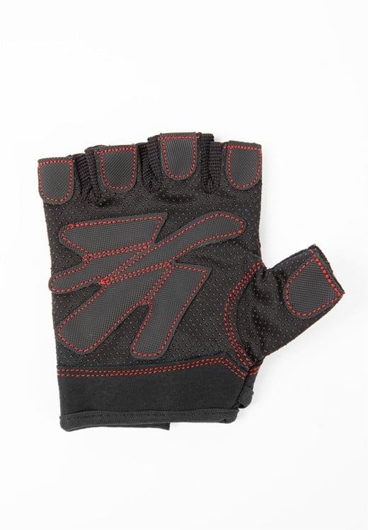 Women's Fitness Gloves Black/Red Stitch