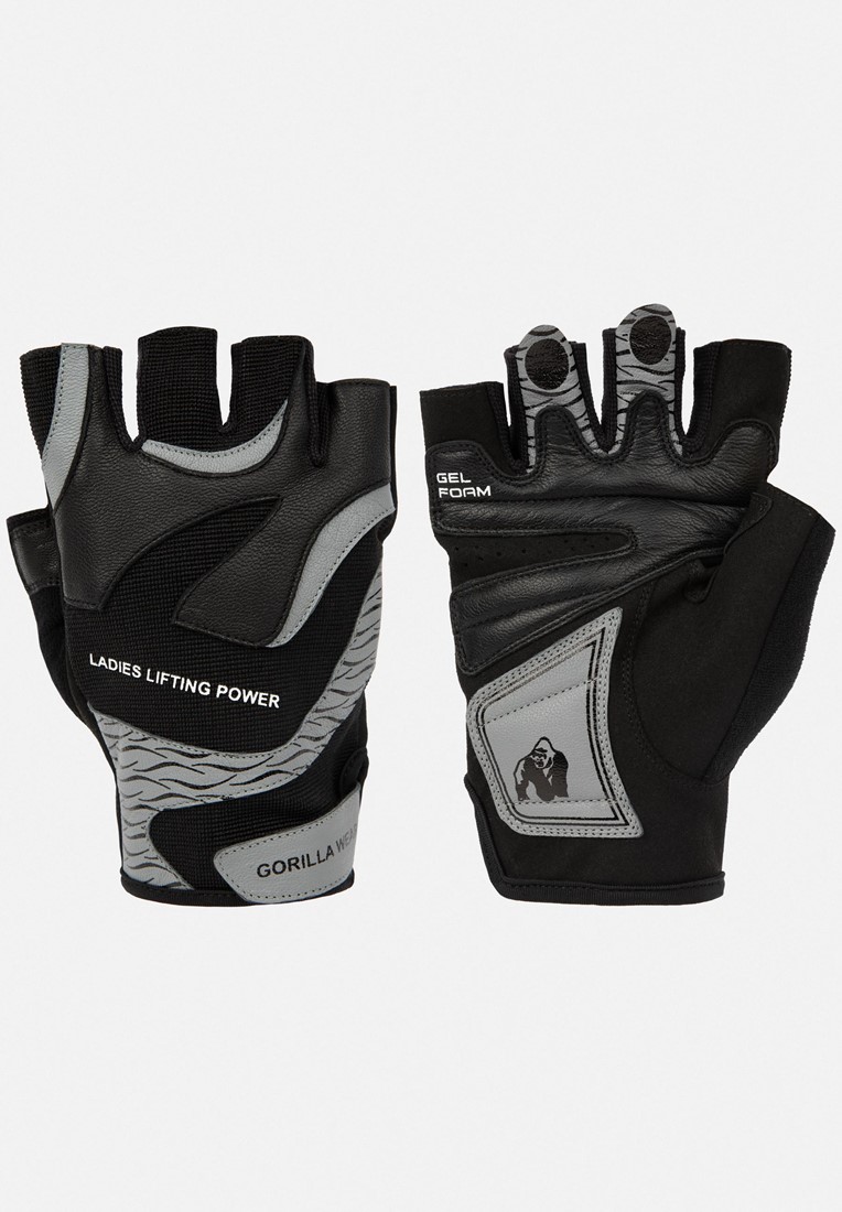 Damen Fitnesshandschuhe 2.0 - Schwarz/Grau - M Gorilla Wear