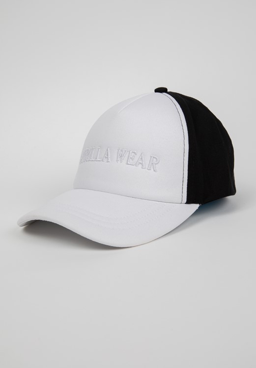 Sharon Ponytail Cap - White/Black-3