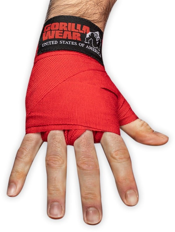 boxing hand wrap red