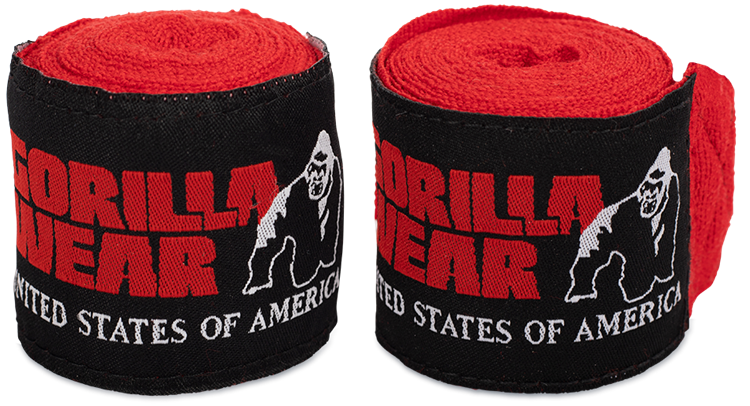 boxing hand wrap red