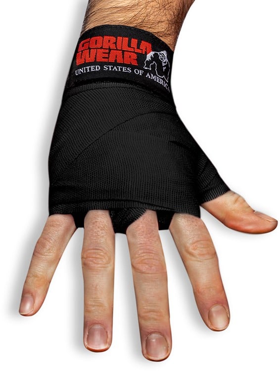 boxing hand wrap black