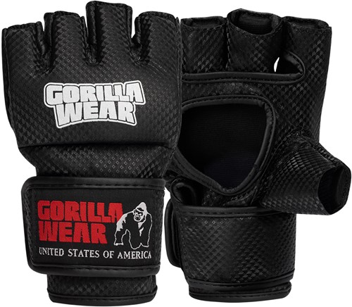 Manton MMA-Handschuhe (Mit Daumen) - Schwarz/Weiß