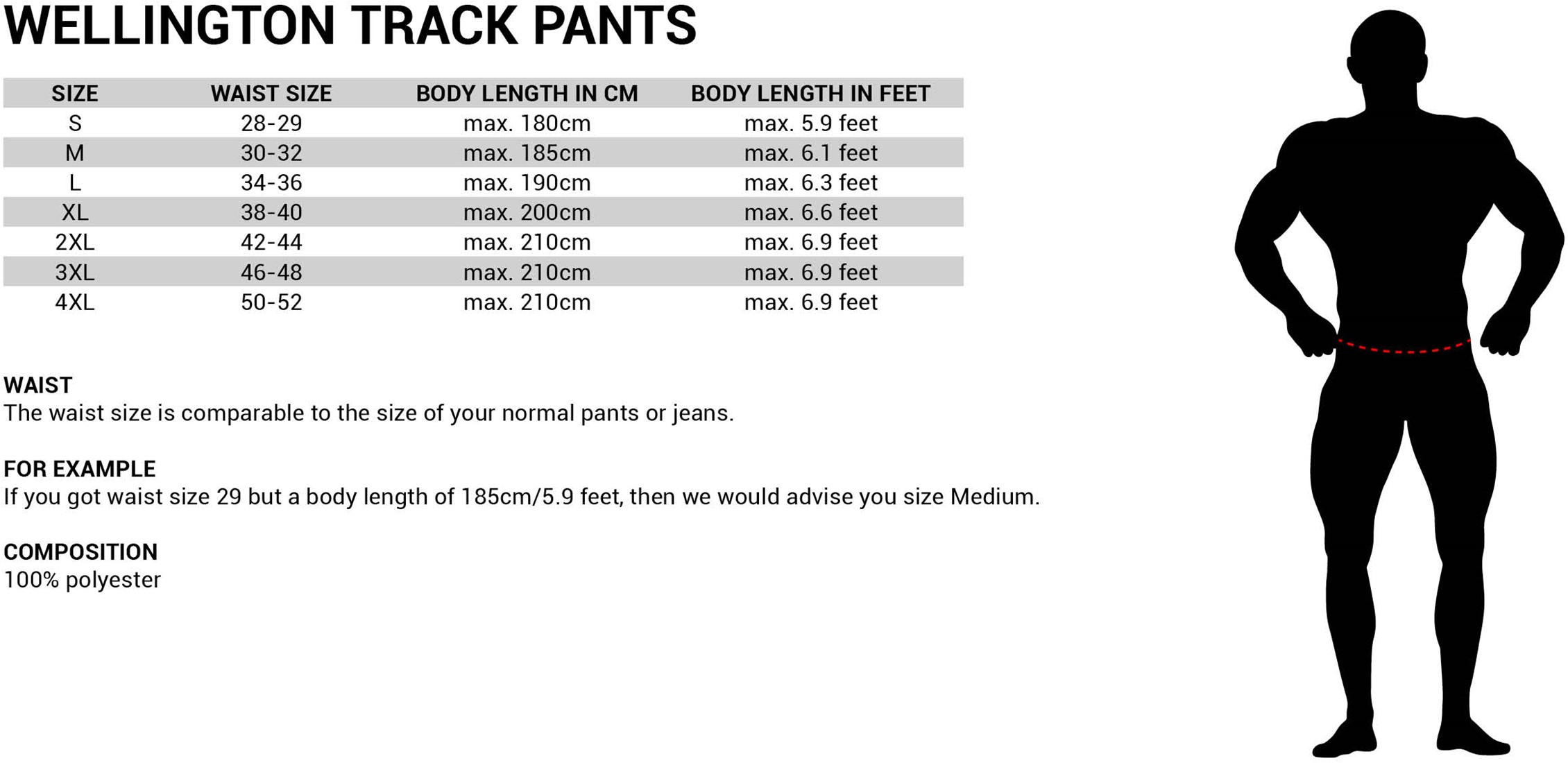 42 size track pants