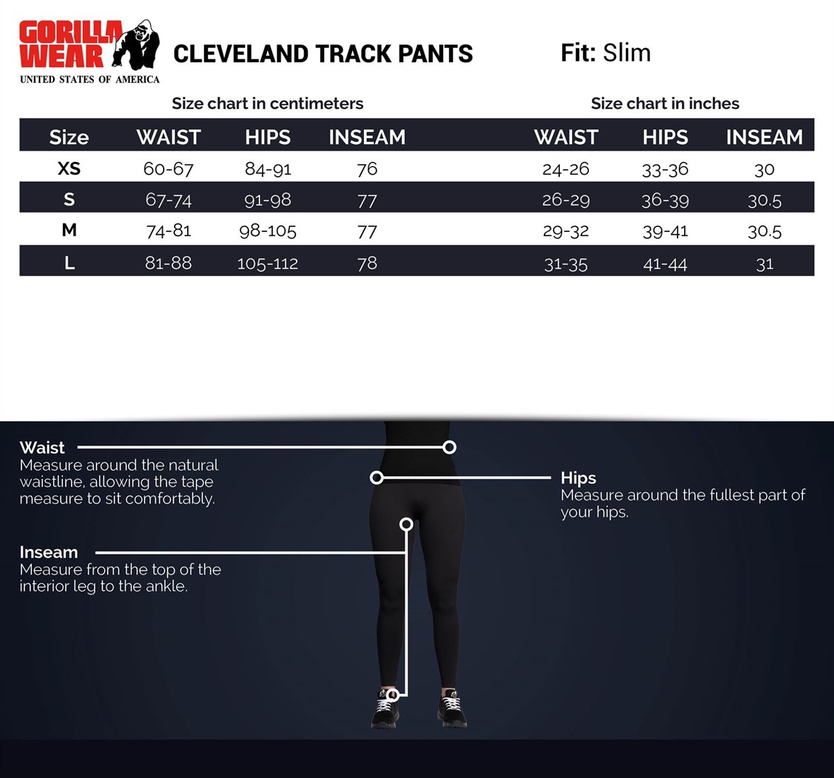 Cleveland Track Pants - Gray Gorilla Wear