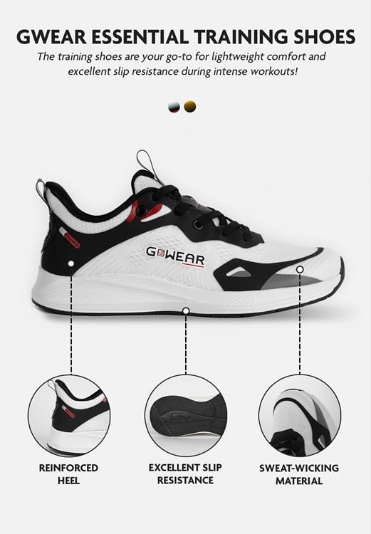 Gwear Essential Trainings Shoes infographic