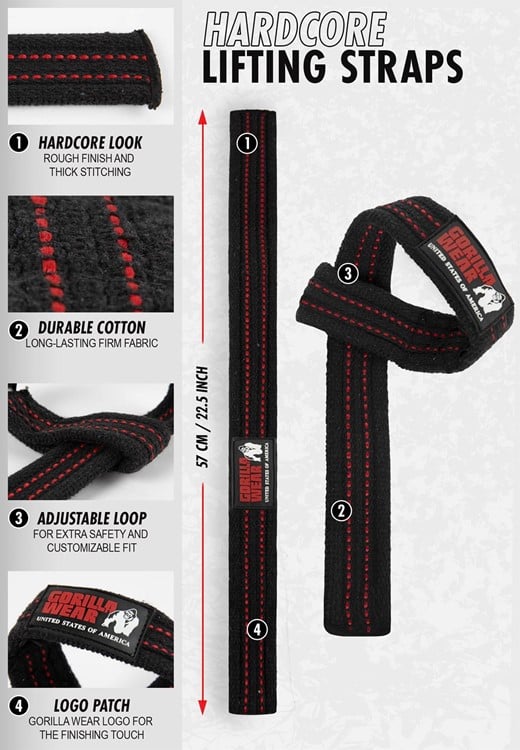 Hardcore lifting straps info