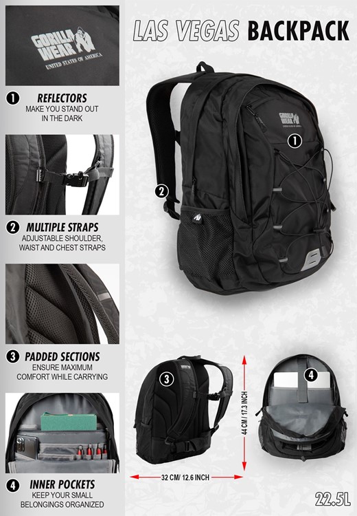 Las Vegas Backpack Black info