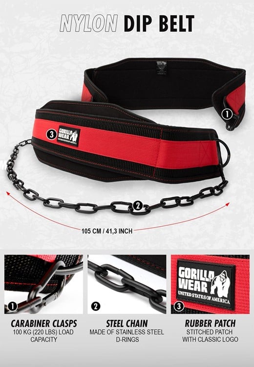 Nylon Dip Belt info