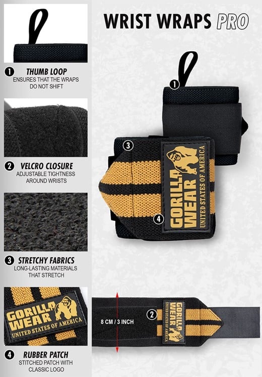 Wrist Wraps PRO info