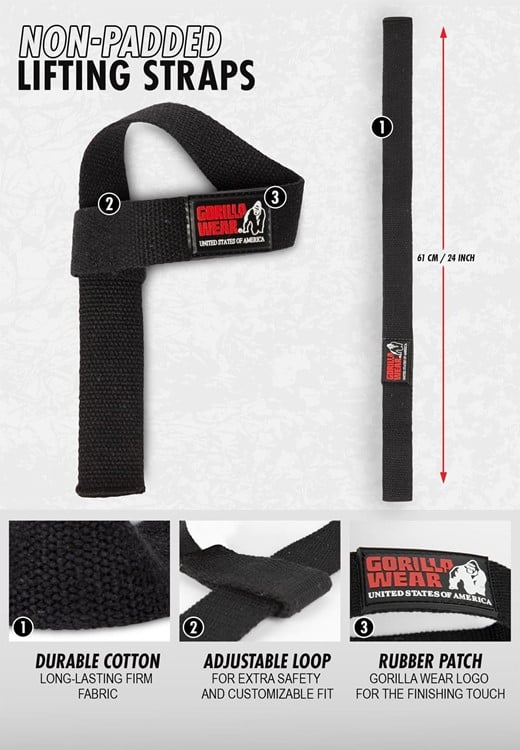 Non Padded Lifting Straps