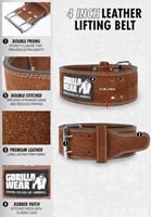 4 Inch Leather Lifting Belt info