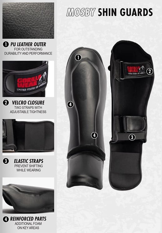 Mosby shin guard info