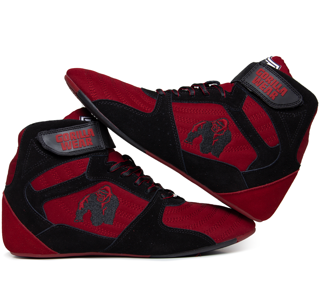 black and red high tops