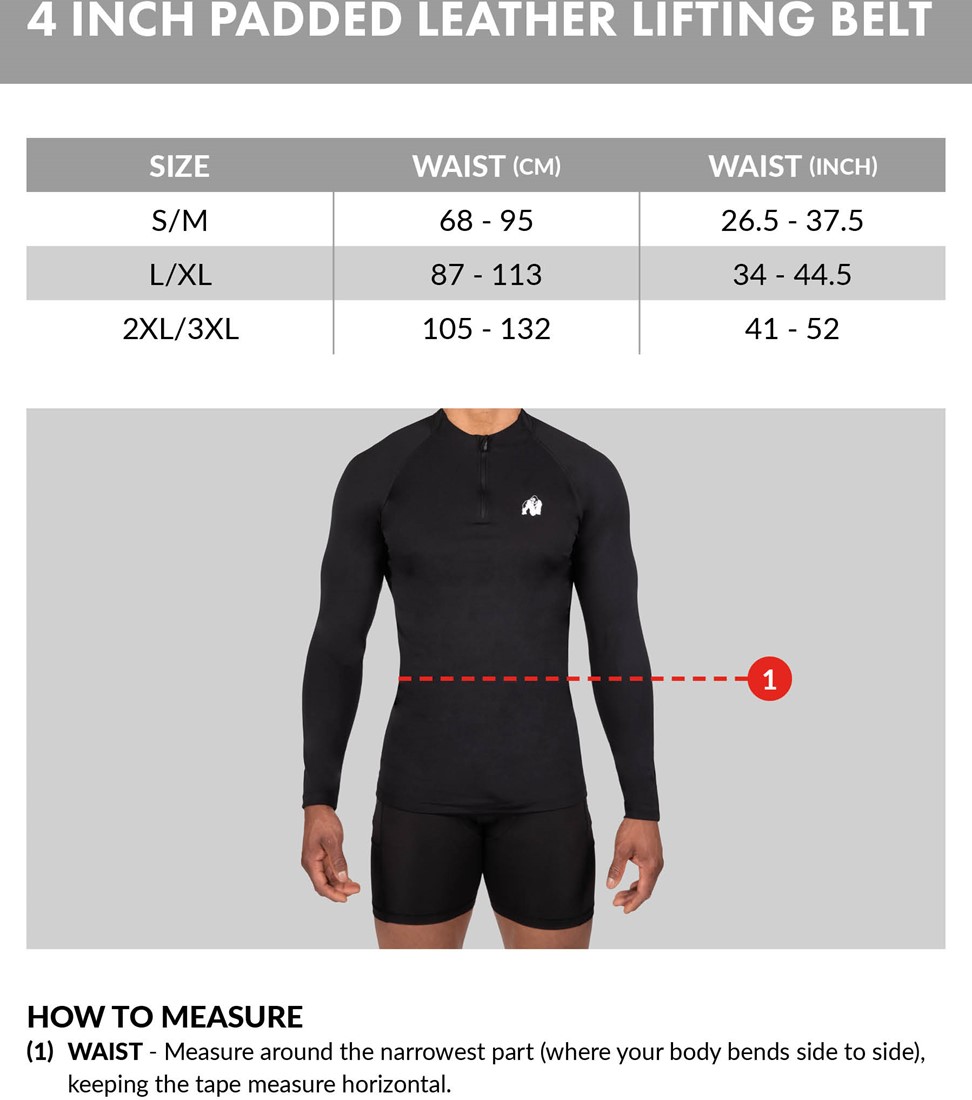 belt size chart