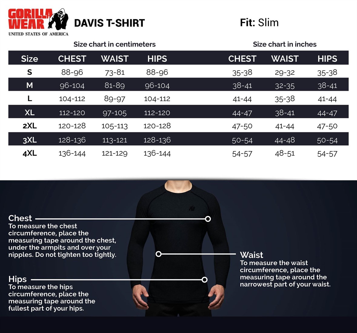 Davis T-Shirt - Black Gorilla Wear