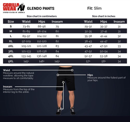 Glendo pants size