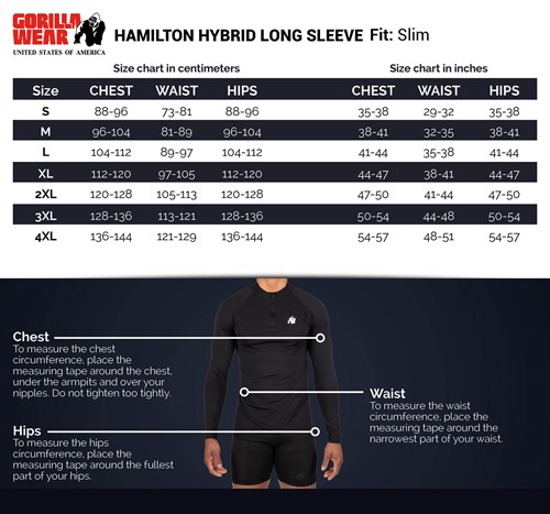 Hamilton Hybrid Long Sleeve - Black Gorilla Wear