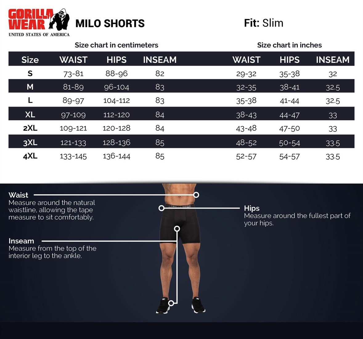 Milo Shorts - Black/Gray - M Gorilla Wear