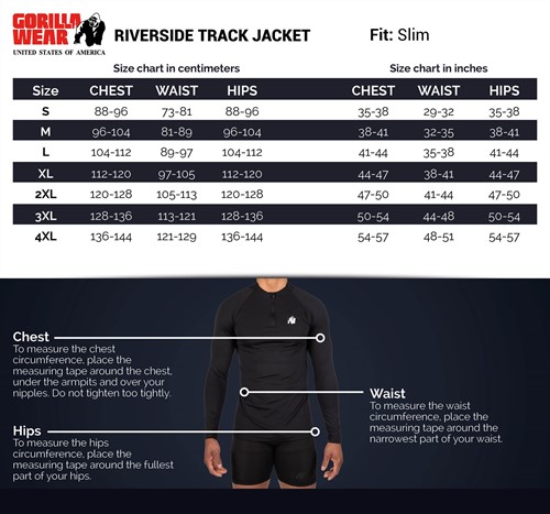 Riverside Track Jacket - Black Gorilla Wear