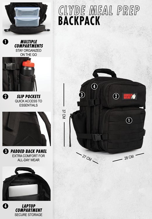 Clyde Meal Prep BackPack Black