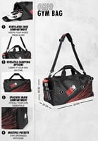 Ohio Gym Bag Black/Red